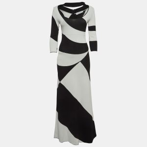 Ramzen Black/White Striped Knit Maxi Dress S, Dresses - Luxury Closet catalog