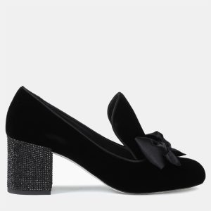 Rene Caovilla Velvet Block Heel Pumps Size 34, Pumps - Luxury Closet catalog