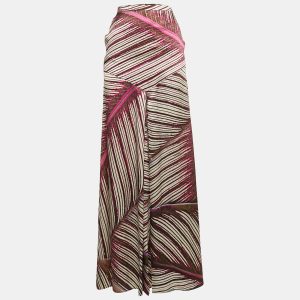 Roberto Cavalli Pink Printed Satin Silk Flared Maxi Skirt S, Skirts - Luxury Closet catalog