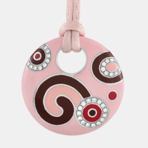 Roberto Coin 18K White Gold Diamond and Enamel Pendant Necklace, Necklaces - Luxury Closet catalog
