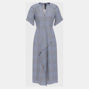Roland Mouret Black Checked Wool Midi Dress S (UK 8), Dresses - Luxury Closet catalog