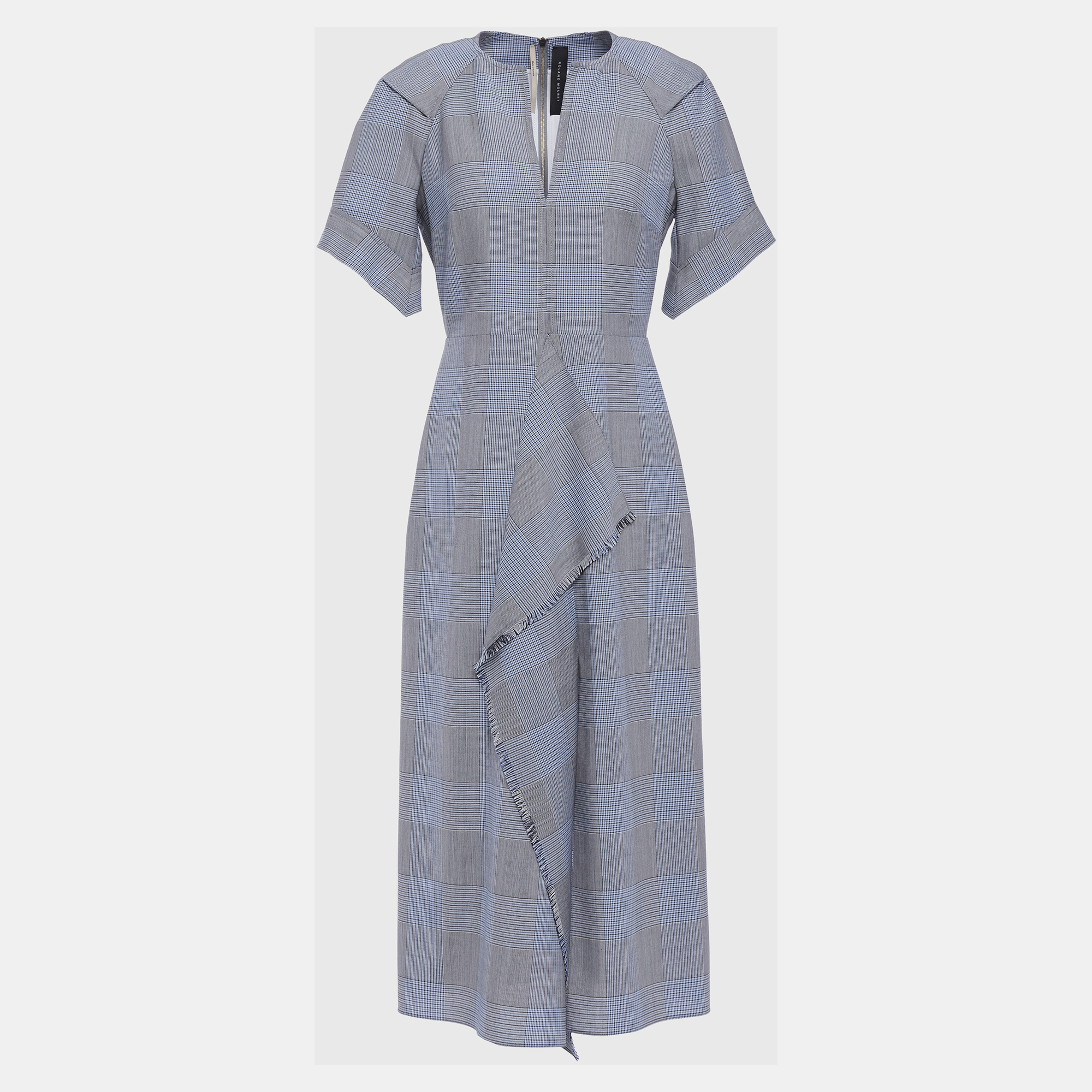 Roland Mouret Black Checked Wool Midi Dress S (UK 8), Dresses - Luxury Closet catalog