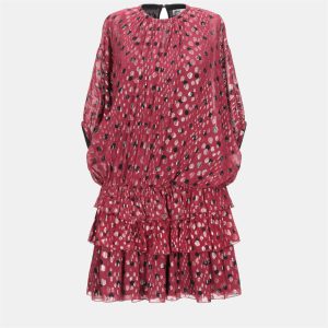 Saint Laurent Paris Red Lurex Silk Tiered Mini Dress L (FR 40), Dresses - Luxury Closet catalog