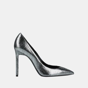 Saint Laurent Metallic Suede Anja Pumps 40, Pumps - Luxury Closet catalog