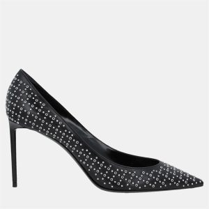 Saint Laurent Leather and Patent Studded Pointed Toe Pumps Size 37, Pumps - Luxury Closet catalog