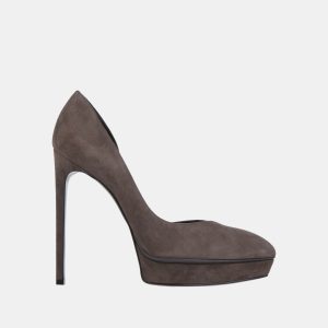 Saint Laurent Brown Suede D'orsay Pumps 40, Pumps - Luxury Closet catalog