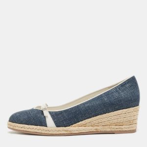 Salvatore Ferragamo Blue Demin Audrey Wedges Pumps Size 40, Pumps - Luxury Closet catalog