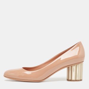 Salvatore Ferragamo Dusty Pink Patent Leather Lucca Pumps Size 40.5, Pumps - Luxury Closet catalog