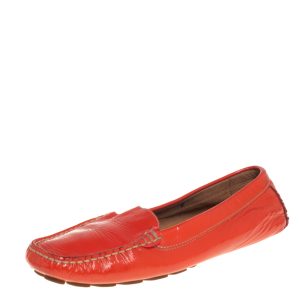 Salvatore Ferragamo Orange Patent Leather Slip On Loafers Size 38.5, Loafers & Slip-Ons - Luxury Closet catalog