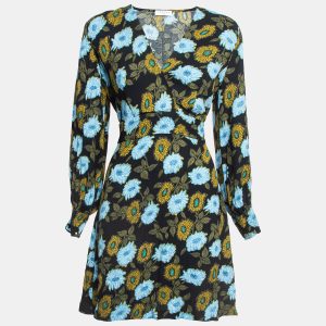 Sandro Black Floral Printed Crepe Mini Dress M, Dresses - Luxury Closet catalog