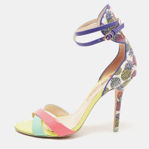 Sophia Webster Multicolor Leather and Printed Fabric Nicole Ankle Strap Sandals Size 41, Sandals - Luxury Closet