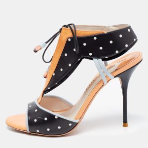 Sophia Webster Tricolor Polka Dot Leather and Patent Leilou Sandals Size 38, Sandals - Luxury Closet