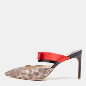 Sophia Webster Multicolor Satin and Patent Bow Mules Size 39, Sandals - Luxury Closet