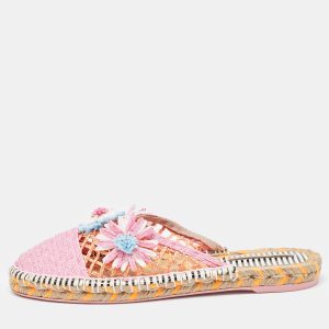 Sophia Webster Pink Raffia Mule Espadrilles Size 41.5, Sandals - Luxury Closet