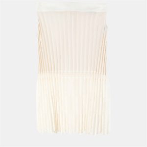 Stella McCartney Cream Cotton & Lace Pleated Midi Skirt M (IT 42), Skirts - Luxury Closet catalog
