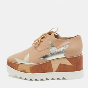 Stella McCartney Brown  Faux Leather Elyse Star Sneakers Size 41, Athletic Shoes & Sneakers - Luxury Closet