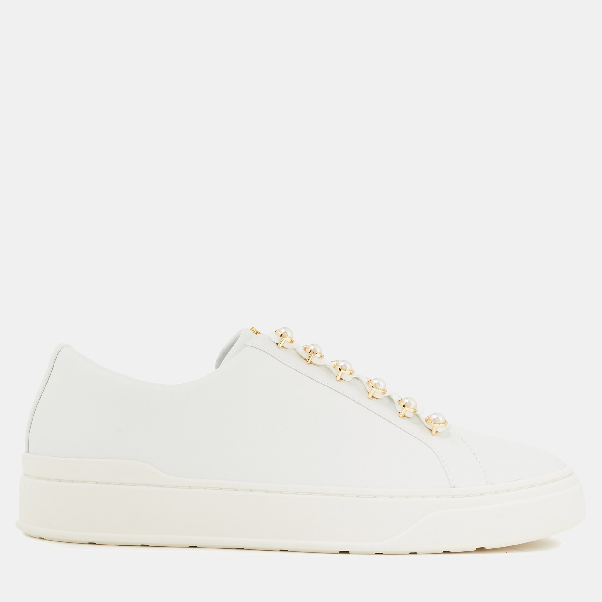 Stuart Weitzman Leather Pearl Embellished Sneakers Size 42, Athletic Shoes & Sneakers - Luxury Closet