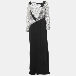 Tadashi Shoji Monochrome Floral Embroidered Marissa Gown L, Dresses - Luxury Closet catalog