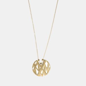 Tiffany & Co. Atlas Circle Pendant in 18k Yellow Gold, Necklaces - Luxury Closet catalog