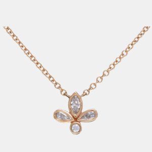 Tiffany & Co. Fleur De Lis 18K Rose Gold Diamond Necklace, Necklaces - Luxury Closet catalog
