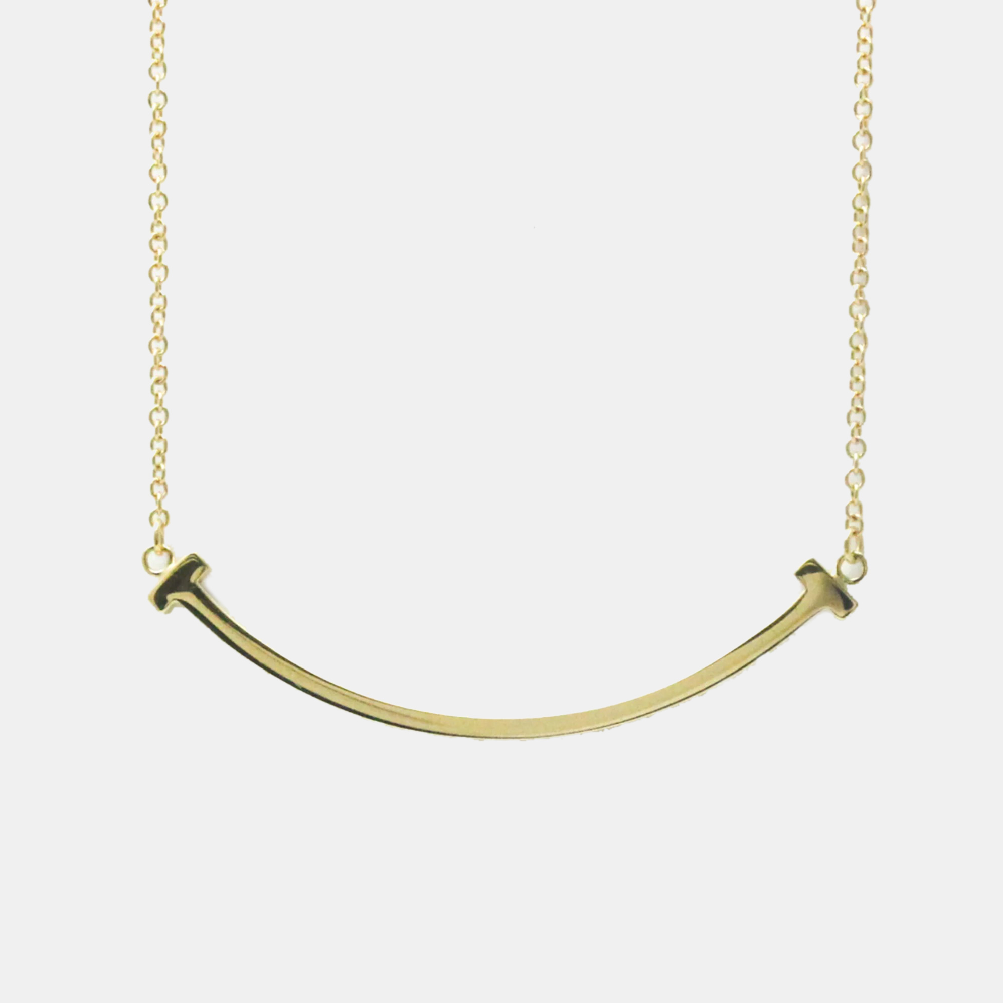 Tiffany & Co. 18K Yellow Gold T Smile Pendant Necklace, Necklaces - Luxury Closet catalog