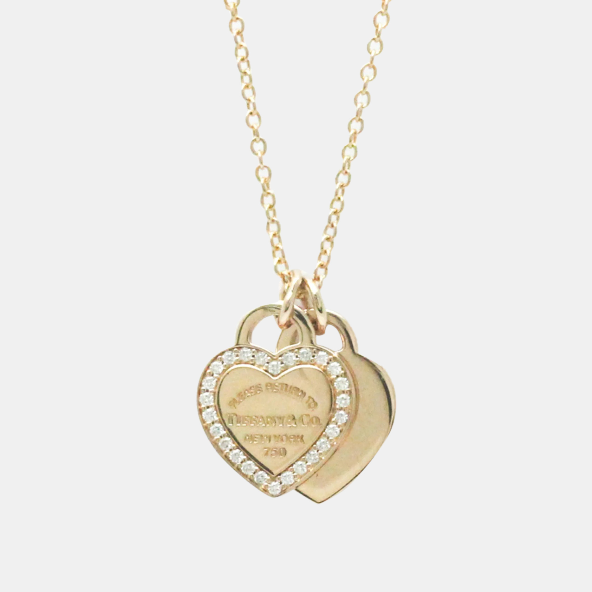 Tiffany & Co. 18K Rose Gold and Diamond Return To Tiffany Pendant Necklace, Necklaces - Luxury Closet catalog