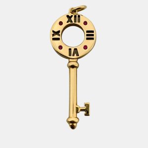 Tiffany & Co. 18K Yellow Gold and Ruby Atlas Pierced Key Pendant, Necklaces - Luxury Closet catalog