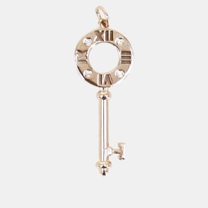 Tiffany & Co. 18K Rose Gold and Diamond Atlas Pierced Key Pendant, Necklaces - Luxury Closet catalog