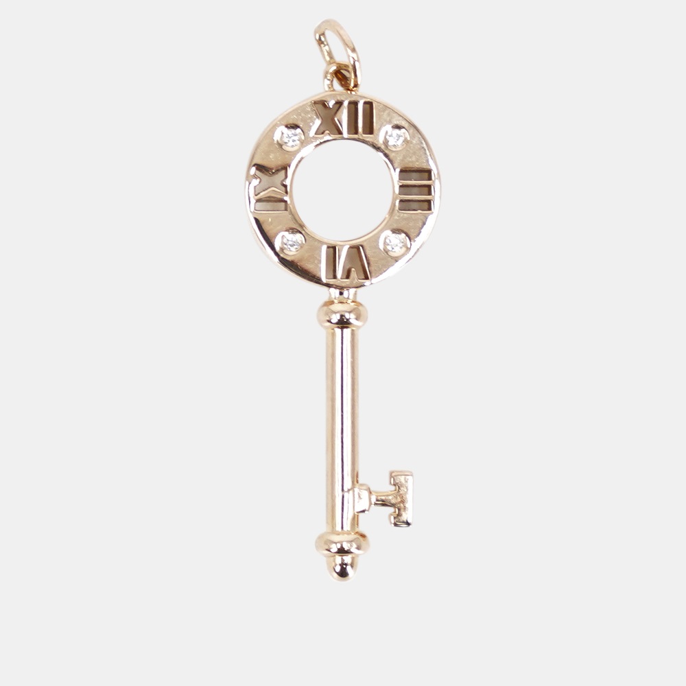 Tiffany & Co. 18K Rose Gold and Diamond Atlas Pierced Key Pendant, Necklaces - Luxury Closet catalog