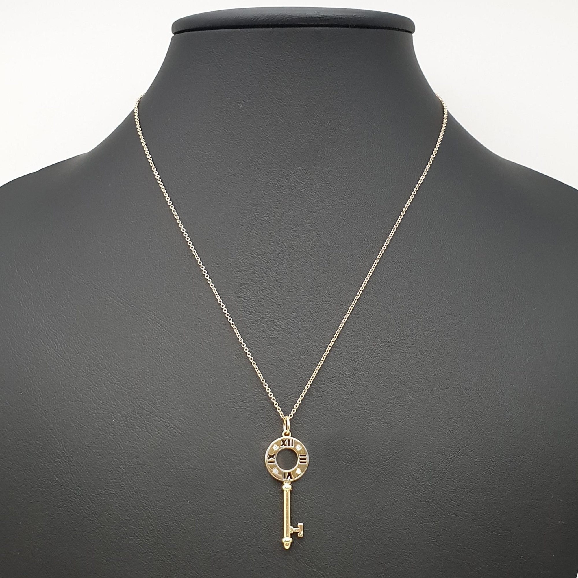Tiffany & Co. 18K White Gold Diamond Atlas Key Pendant Necklace, Necklaces - Luxury Closet catalog
