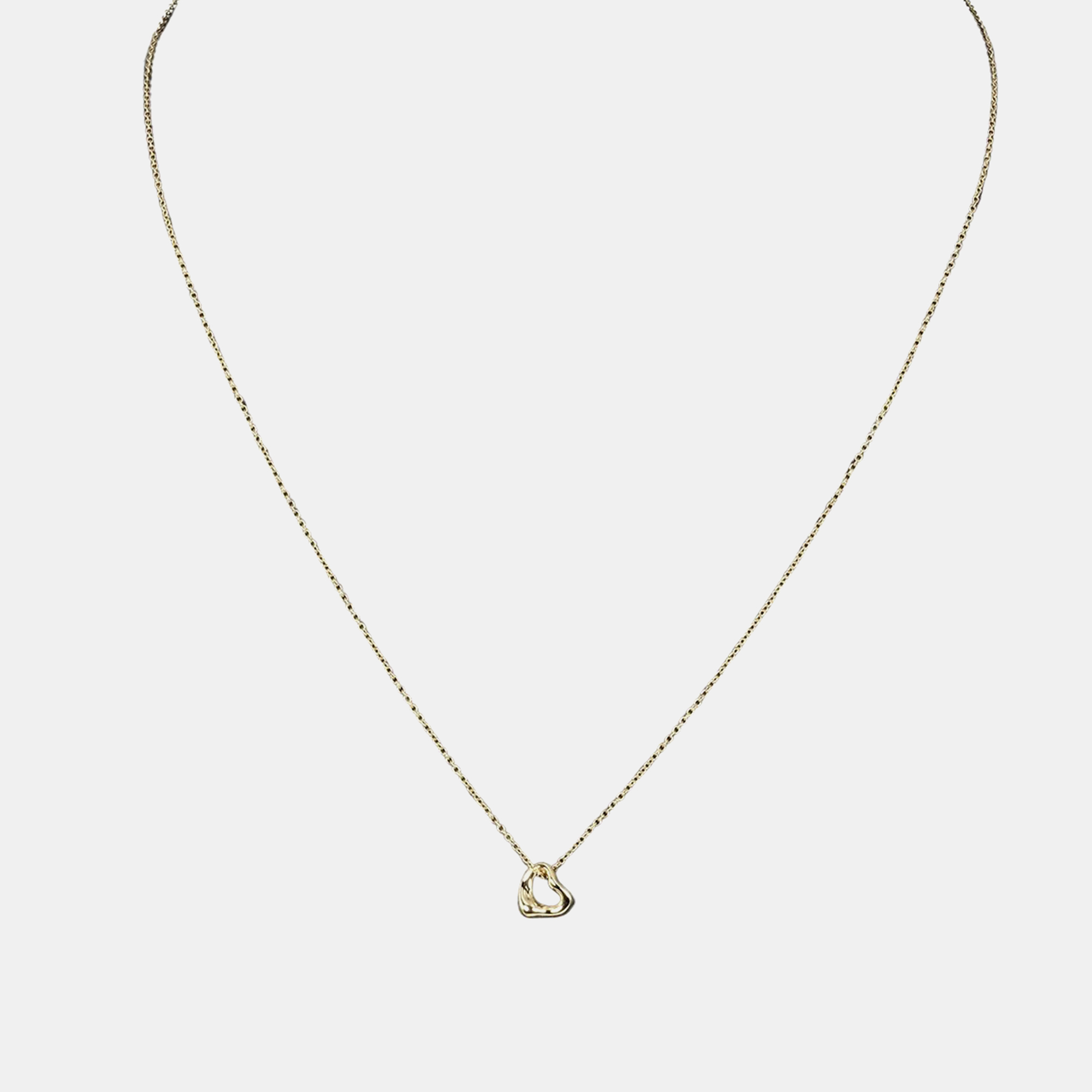 Tiffany & Co. 18K Yellow Gold Elsa Peretti Open Heart Pendant Necklace, Necklaces - Luxury Closet catalog