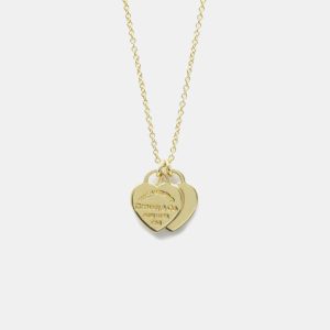 Tiffany & Co. 18K Yellow Gold Return To Tiffany Double Heart Tag Pendant Necklace, Necklaces - Luxury Closet catalog