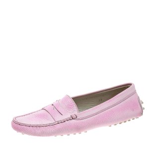 Tod's Fluorescent Pink Shaded Leather Penny Loafers Size 38, Loafers & Slip-Ons - Luxury Closet catalog