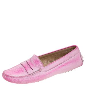 Tod's Pink Leather Penny Slip On Loafers Size 37.5, Loafers & Slip-Ons - Luxury Closet catalog