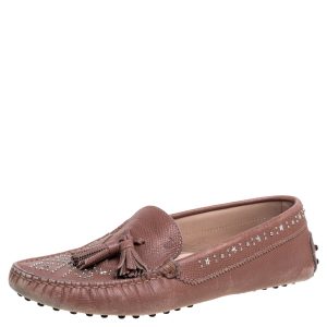 Tod's Blush Pink Leather Tassel Embellished Loafers Size 39, Loafers & Slip-Ons - Luxury Closet catalog