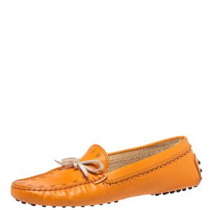 Tod's Orenge Leather Penny Loafers Size 38.5, Loafers & Slip-Ons - Luxury Closet catalog