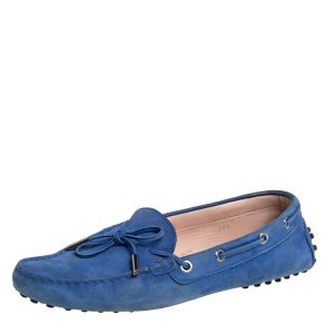 Tod's Blue Nubuck  Gommino Slip On Loafers Size 38.5, Loafers & Slip-Ons - Luxury Closet catalog