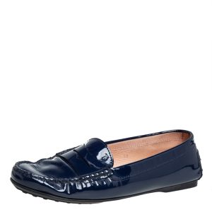 Tod's Blue Patent Leather Penny Loafers Size 39, Loafers & Slip-Ons - Luxury Closet catalog