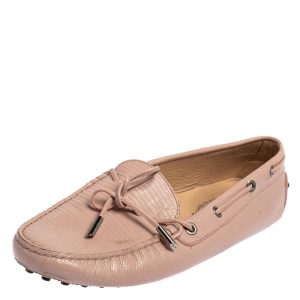 Tod's Pink Lizard Embossed Leather Slip On  Loafers Size 41, Loafers & Slip-Ons - Luxury Closet catalog