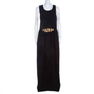 Tory Burch Black Embellished Crepe Criss Cross Back Sleeveless Gown M, Dresses - Luxury Closet catalog