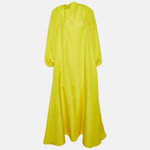 Valentino Yellow Faille Open Back Maxi Dress M, Dresses - Luxury Closet catalog