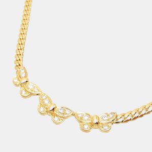 Van Cleef & Arpels  Butterfly 18K Yellow Gold Diamond Necklace, Necklaces - Luxury Closet catalog