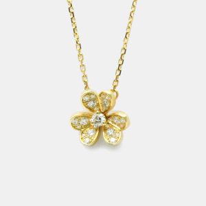 Van Cleef & Arpels 18K Yellow Gold and Diamond Frivole Pendant Necklace, Necklaces - Luxury Closet catalog
