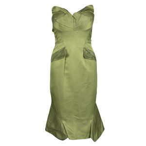 Zac Posen SS'13 Linden Green Strapless Dress S, Dresses - Luxury Closet