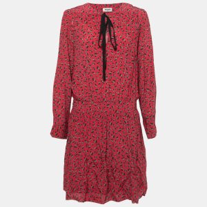 Zadig and Voltaire Red Floral Printed Crepe Tie Front Midi Dress L, Dresses - Luxury Closet catalog