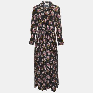 Zadig & Voltaire Black Floral Print Silk Button Front Maxi Dress S, Dresses - Luxury Closet catalog
