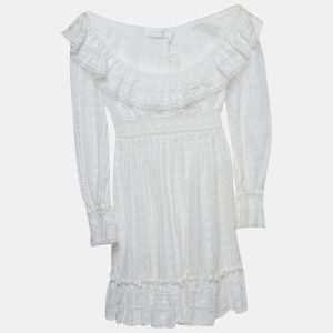 Zimmermann White Dotted Cotton Melody Ladder Mini Dress S, Dresses - Luxury Closet catalog