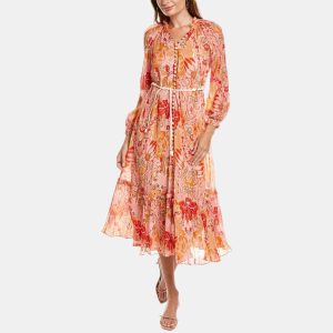 Zimmermann Orange Silkblend midi dress, Dresses - Luxury Closet catalog