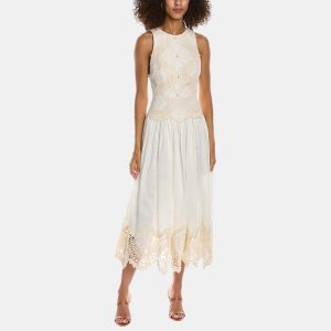 Zimmermann White Linen Midi dress XS, Dresses - Luxury Closet catalog