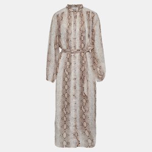 Zimmermann Beige Snake Print Ramie Belted Dress S (0), Dresses - Luxury Closet catalog